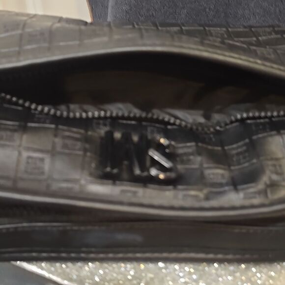 Steve Madden Block Logo Embossed Envelope Pouch- Black - Picture 8 of 8